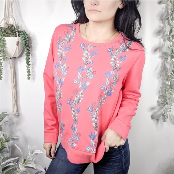 Draper James Tops - DRAPER JAMES Dunaway vines sweatshirt pink 0787